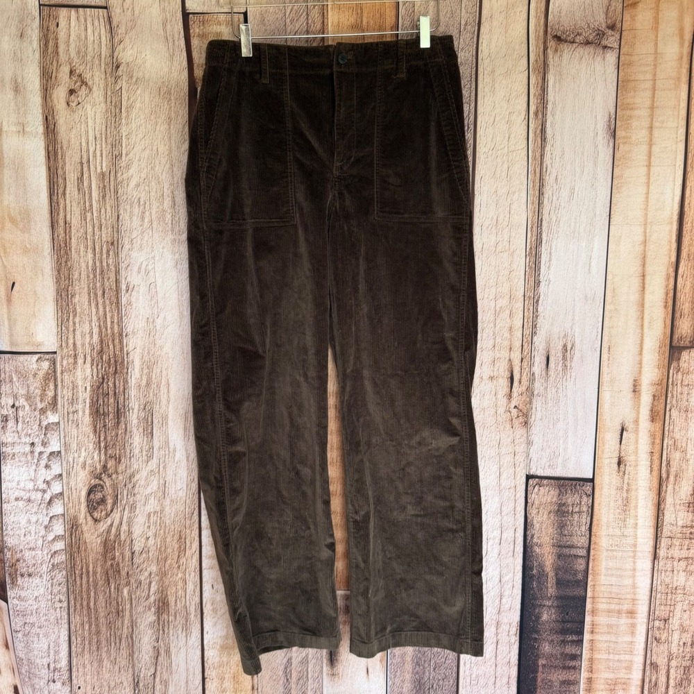 Madewell Low Slung Baggy Utility Corduroy Pants Dark Carob Brown Size‎ 29 NWT